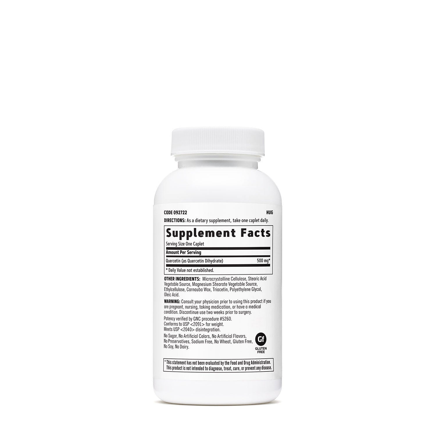 Quercetin 500mg - 60 Caplets (60 Servings)  | GNC